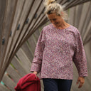 Blouse Naomie - coton léger fleurettes violettes - Quintessence