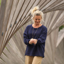 Blouse Naomie - double gaze de coton bleu nuit - Quintessence