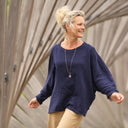 Blouse Naomie - double gaze de coton bleu nuit - Quintessence