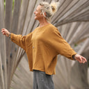 Blouse Naomie - double gaze de coton camel - Quintessence