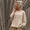 Blouse Naomie - double gaze de coton ficelle chiné - Quintessence