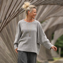 Blouse Naomie - double gaze de coton gris chiné - Quintessence