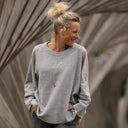 Blouse Naomie - double gaze de coton gris chiné - Quintessence