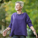 Blouse Naomie - double gaze de coton prune - Quintessence