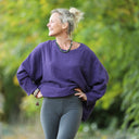 Blouse Naomie - double gaze de coton prune - Quintessence