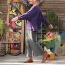 Blouse Naomie - double gaze de coton prune - Quintessence