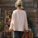 Blouse Naomie - double gaze de coton rayée écureuil - Quintessence