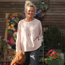 Blouse Naomie - double gaze de coton rayée écureuil - Quintessence