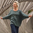 Blouse Naomie - double gaze de coton vert cactus - Quintessence