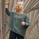 Blouse Naomie - double gaze de coton vert cactus - Quintessence