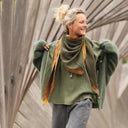 Blouse Naomie - double gaze de coton vert orthie - Quintessence