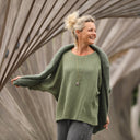 Blouse Naomie - double gaze de coton vert orthie - Quintessence