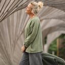 Blouse Naomie - double gaze de coton vert orthie - Quintessence