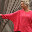 Blouse Naomie - Double gaze de coton/lin jacquard fleuri rose gourmand - Quintessence