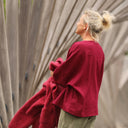 Blouse Naomie - lin grenat - Quintessence