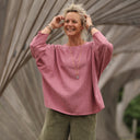 Blouse Naomie - lin/coton rose boisé - Quintessence