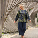 Blouse Naomie - satin de coton Ondée botanique - Quintessence