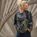 Blouse Naomie - satin de coton Ondée botanique - Quintessence