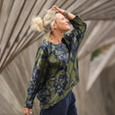 Blouse Naomie - satin de coton Ondée botanique - Quintessence