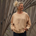 Blouse Naomie - Seersucker de coton vichy ocre - Quintessence