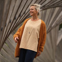 Blouse Naomie - Seersucker de coton vichy ocre - Quintessence