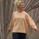 Blouse Naomie - Seersucker de coton vichy ocre - Quintessence