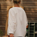 Blouse Naomie - velours milleraies ivoire - Quintessence