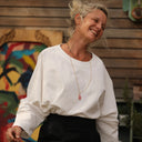 Blouse Naomie - velours milleraies ivoire - Quintessence