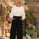 Blouse Naomie - velours milleraies ivoire - Quintessence