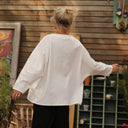 Blouse Naomie - velours milleraies ivoire - Quintessence