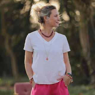 Blouse Nila - Broderie petites fleurs ivoire