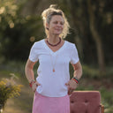 Blouse Nila Double gaze de coton blanche | Quintessence