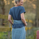 Blouse Nila - Double gaze de coton indigo - Quintessence