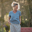 Blouse Nila Lin chiné denim | Quintessence