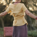 Blouse Nila Lin chiné jaune doux | Quintessence