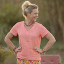 Blouse Nila Lin chiné orange pep's | Quintessence