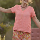 Blouse Nila Lin chiné orange pep's | Quintessence