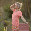 Blouse Nila Lin chiné orange pep's | Quintessence