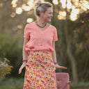 Blouse Nila Lin chiné orange pep's | Quintessence