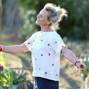 Blouse Romy – Double gaze de coton blanc cassé coeur - Quintessence