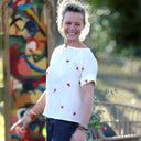 Blouse Romy – Double gaze de coton blanc cassé coeur - Quintessence