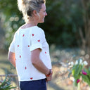 Blouse Romy – Double gaze de coton blanc cassé coeur - Quintessence