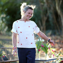 Blouse Romy – Double gaze de coton blanc cassé coeur - Quintessence