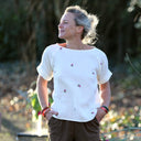 Blouse Romy – Double gaze de coton blanc cassé églantine - Quintessence