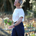 Blouse Romy – Double gaze de coton blanc cassé primevère - Quintessence