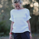 Blouse Romy – Double gaze de coton blanche - Quintessence