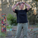 Blouse Romy – Double gaze de coton noire - Quintessence