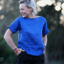Blouse Romy – Lin bleu majorelle - Quintessence