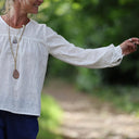 Blouse Sylvie broderie Fil de Printemps blanc cassé - Quintessence