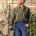 Blouse Thémis - armuré/double gaze kaki - Quintessence